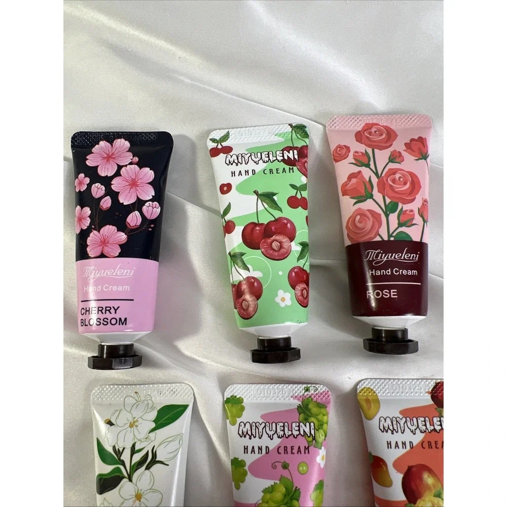 MIYUELENI/CLOTHES OF SKIN 6 Lot Travel Size HAND CREAM Cherry Grape Mango Rose‎